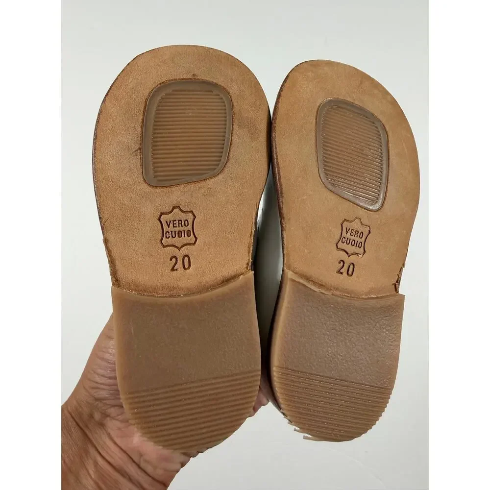 Shoe Be Baby White Leather Cutout Mary Jane Shoes Size 5 (EU 20)